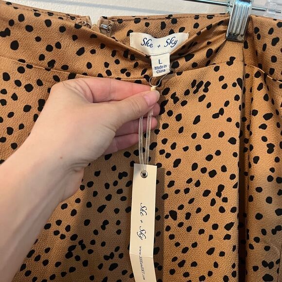 NWT Silk Cheetah Print Midi Skirt - Picture 4 of 8